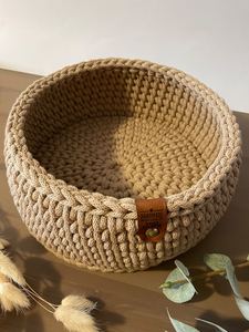 Cesta de Almacenamiento Circular de Mimbre Natural Multiusos, Hecha a Mano, Ecológica, Diseño Moderno y Flexible para el Hogar - Product Image 2