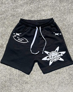 T-shirt à manches courtes imprimé par transfert thermique personnalisé, short en coton imprimé numériquement avec motif graphique, ensemble short et t-shirt avec logo personnalisé - Product Image 3