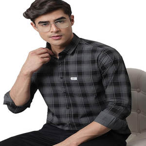 Polo Formal de Poliéster con Estampado Personalizado para Hombre, Camisa de Manga Larga con Cuello Vertical a Rayas Completas, Estilo Vintage para Oficina y Negocios - Product Image 5