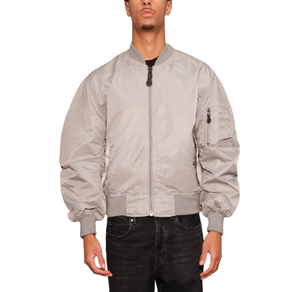 Chaqueta bomber satinada para hombre con cremallera, estilo urbano, muy vendida, con logo personalizado, chaqueta bomber de nailon para hombre - Product Image 1