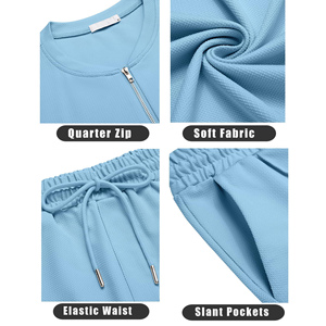 Ensemble deux pièces d'été personnalisé avec logo pour hommes, short à taille élastique et imprimé graphique, prix de gros pour vêtements de rue - Product Image 5