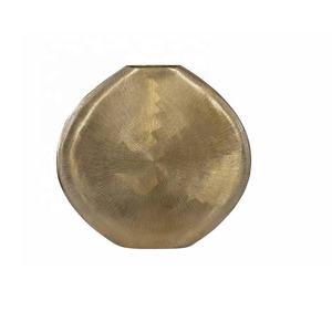 Florero de aluminio fundido de alta calidad con acabado de latón desgastado también disponible en decoración de sala de estar de cobre para el hogar - Product Image 2