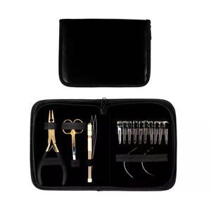Kit de herramientas para extensiones de cabello, juego profesional de acero inoxidable con tijeras, peine, clips y pinzas para instalación y extracción - Product Image 3