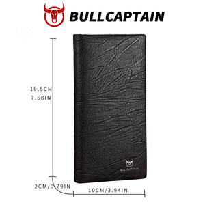 BULLCAPTAIN <b>Mens</b> Genuine <b>Leather</b> Long <b>Wallet</b> Luxury RFID Blocking Business Clutch <b>Wallet</b> <b>Card</b> Holder Gift Box for <b>Men</b> - Product Image 5