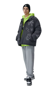 Chaqueta Acolchada Estampada para Adolescentes y Niños, 100% Poliéster, Estilo Urbano, Fabricada por OEM/ODM, Aislante, Impermeable y Resistente al Viento para Invierno - Product Image 5