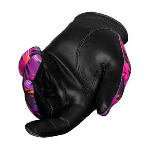 Guante de golf con estampado tropical para mujer, diseño de palmera rosa y flamenco, agarre de cuero antideslizante, guante de golf ligero y transpirable - Product Image 5