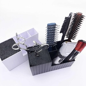 IKZARSA Organizador Profesional de Herramientas para Barbería y Salón, Soporte para Tijeras, Caja de Almacenamiento de Plástico ABS Duradero, Peines de Escritorio Reciclables - Product Image 6