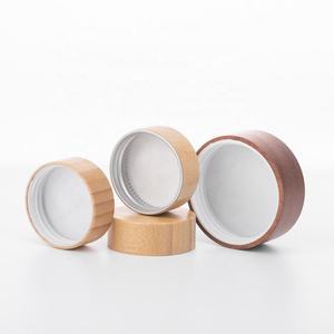 Couvre-bocaux jetables en bois rond avec doublure intérieure blanche, style moderne, pour bocaux et contenants - Product Image 1