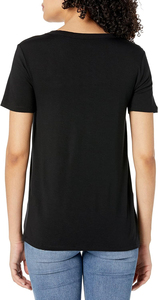 T-shirts en coton pour femmes de haute qualité, écologiques, couleur unie, col en V, décoration boutonnée, respirants, séchage rapide, été, manches courtes - Product Image 6