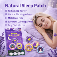 Patchs de Soutien Naturel au Sommeil à la Lavande et à la Camomille, Sans Mélatonine, Autocollants pour Adultes et Enfants