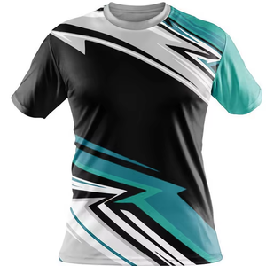 T-shirts de sport unisexes à manches courtes en polyester 100% tricoté, imprimés par sublimation, personnalisables, style streetwear, prix abordable, OEM ODM - Product Image 1