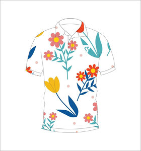 Polo à imprimé floral coloré pour hommes, manches courtes, décontracté, mode été, t-shirt de golf - Product Image 4