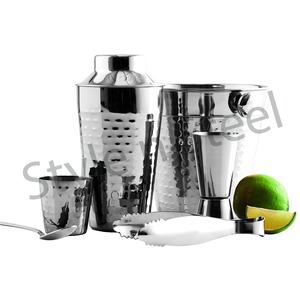 ชุดบาร์5ชิ้นทำจากสเตนเลสสตีลชุบทองแดงผสมกับค้อนที่กรองแบบคู่สำหรับค็อกเทลช้อนตักน้ำแข็ง - Product Image 1