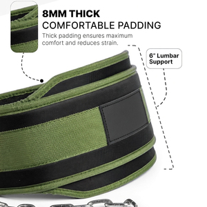 Ceinture de musculation en néoprène EVA avec chaîne pour haltérophilie, tractions, powerlifting, musculation, entraînements, améliore la force et les gains musculaires - Product Image 3