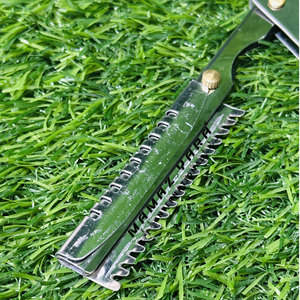 Navaja de afeitar con bloqueo oscilante para barbería, perfiladora de cabello, marca privada, navaja recta de una sola hoja para entresacar con cuchilla profesional para el cabello - Product Image 2