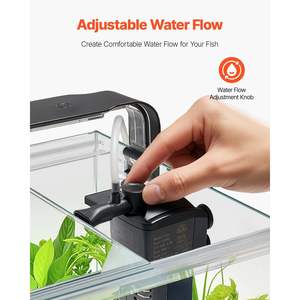 Réservoir de poissons en verre transparent carré intelligent de 5 gallons modèle d'accessoires d'aquarium autonettoyant 3 couleurs D0100X3RFBP - Product Image 4