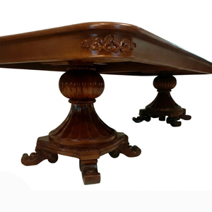 Mesas de Comedor Cuadradas de Madera Maciza con Diseño Moderno Bellamente Tallado, Precio Económico para Uso en Hoteles - Product Image 1