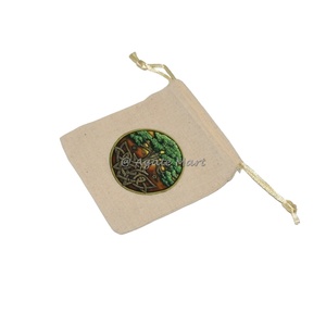 Cristaux 7 chakra pierre de guérison dégringolé pierres d'inquiétude chakra pierre emballage cadeau Flo wer de vie avec Chakra Cube sac imprimé - Product Image 4