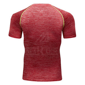 Factory Supply <b>Men</b> Slim Fit <b>Compression</b> <b>Shirts</b> Short Sleeves Comfortable Gym Workout Fitness Training Wear Moisture Wicking - Product Image 2
