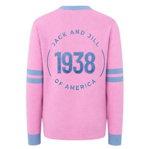 Women Pink Blue V Neck Knit <b>Cardigan</b> Long Sleeve Button Front Contrast Stripe Sweater <b>with</b> <b>Pockets</b> Casual Soft Everyday Fashion - Product Image 2