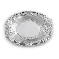 Plateau décoratif de luxe en argent sculpté en forme de cheval, plat d'appoint équestre, centre de table, vente en gros