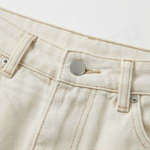 กางเกงขาสั้นวินเทจฤดูร้อนพรีเมียมทรงหลวมสำหรับผู้ชาย กางเกงยีนส์ขาสั้นสีเข้ม มีกระเป๋า สไตล์ลำลอง แฟชั่นสตรีทแวร์ ใส่สบาย - Product Image 4