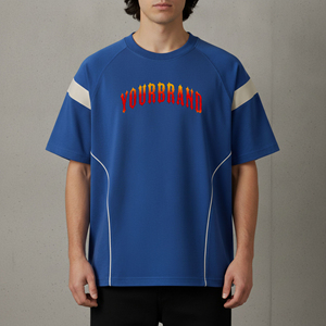 New Arrival Customized Short Sleeve Men's T-Shirts 100% Cotton Summer Wear Hip Hop Loose Fit Quick Dry Baggy Fit 2 Tone Man <b>Tee</b> - Product Image 4