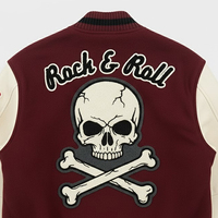 Veste universitaire d'hiver pour homme de haute qualité en chenille brodée, fabrication professionnelle, logo personnalisé sur le devant, écologique et respirante