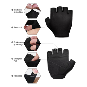 Guantes Deportivos Unisex de Medio Dedo para Verano, Transpirables, de Poliéster, para Ciclismo, con Protección Solar y Antideslizantes - Product Image 2