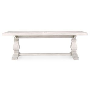 Caleb 94\" Distressed Ivory <b>Dining</b> <b>Table</b> - Product Image 2