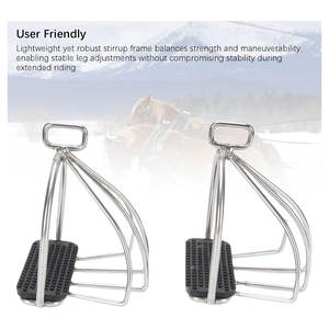 Estribos de Seguridad Reutilizables de Acero Inoxidable y Plástico para Montar a Caballo, Almohadilla Antideslizante, Diseño Duradero y Resistente, Color Personalizable, Inglés - Product Image 4