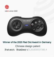 Joystick Inalámbrico Mini 8BitDo M30 2.4G con Motor de Vibración para Genesis Mini/Mega Drive Mini y para Juegos de PC