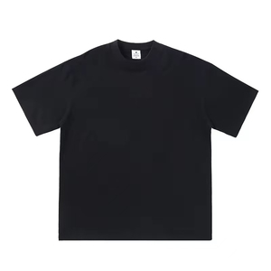 T-shirt Homme Col Rond en Coton Lourd 100% Coton Coupe Classique Tricoté Décontracté ODM Broderie Haut de Gamme Sérigraphie Uni - Product Image 2