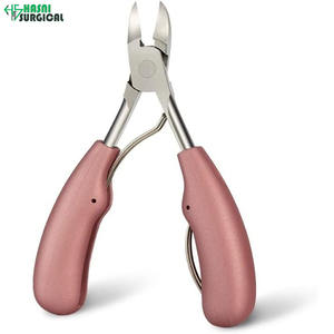 Cortauñas de Alta Calidad con Mango Rosa de ABS y Acero Inoxidable Grueso, Juego de Instrumentos Manuales - Product Image 1