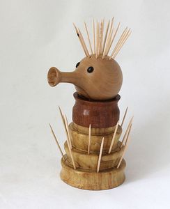 Handmade Wooden Toothpick Holder <b>Rustic</b> Style Natural Wood Table Decor Kitchen Accessory - Product Image 6
