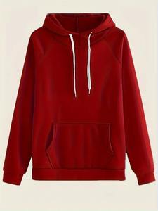 Survêtements personnalisés de couleur unie, streetwear, pulls, sweat-shirts pour femmes, survêtements surdimensionnés de haute qualité, taille plus - Product Image 5