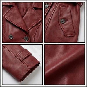 Manteau long en cuir véritable en peau de mouton pour femmes fabriqué au Pakistan fabrication conceptions personnalisées veste en cuir personnalisée dames - Product Image 4