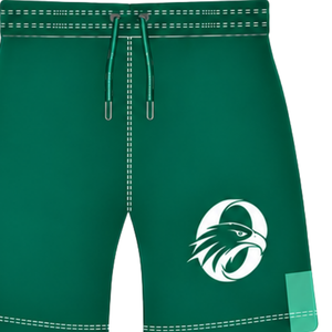 Pantalones Cortos de Rugby Verde Esmeralda y Blancos, Cintura Elástica con Cordón, Uniforme de Equipo Geométrico Personalizado, Ropa Deportiva Transpirable para Entrenamiento - Product Image 4