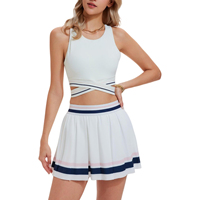 Ensemble débardeur fluide en jersey uni pour femme Smash It Style, avec broderies de patchs Princesse Pickleball, haute qualité, séchage rapide, respirant