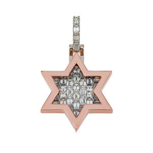 สร้อยคอเงินแท้ 925 ดีไซน์มินิมอลเรียบหรู ประดับเพชรเล็กทรงดาว ชุบทองคำชมพู พร้อมจี้ห้อยรูปดาว ของขวัญสุดพิเศษ - Product Image 1