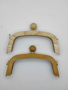 กระเป๋าถือตาข่ายทำจากไม้กระเป๋าแบบย้อนยุคกรอบไม้อุปกรณ์เสริมสำหรับกระเป๋าที่มีด้ามจับ20ซม. โดย falak World Export - Product Image 3