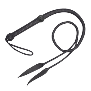 Fouet tressé authentique pour cavaliers, cowboys et entraînement en extérieur, fouet en cuir robuste avec queue solide à prix avantageux - Product Image 3
