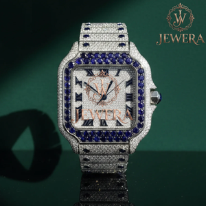 Reloj de Diamantes de Oro y Plata de Acero Inoxidable Resistente al Agua Mossinate de Primera Calidad, Reloj Duradero, Elegante y Cómodo - Product Image 2