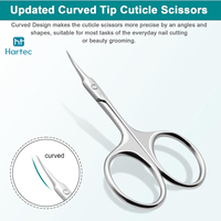 Ciseaux à cuticules et à ongles durables, outil de manucure pour soins personnels, acier inoxydable droit, résistant à la rouille, autoclavable, manches en acier