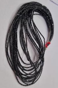 2. Cuentas facetadas de moissanita negra MM, corte AAA, tira de 16 pulgadas - Product Image 3