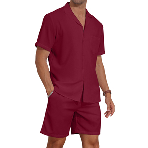 High Quality Casual Breathable Elastic Waist Mid Co-ord <b>Set</b> For Men's Daily To Use OutdoorWear Shorts <b>Sets</b> Quick Dry Co-ord <b>Set</b> - Product Image 1