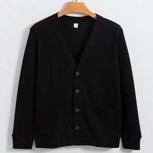 Suéter de punto a rayas blancas y negras para hombre, manga larga, corte regular, para otoño - Product Image 1