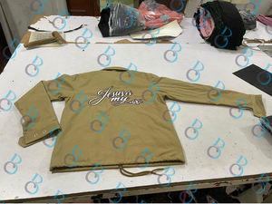 เสื้อโค้ชแบบกำหนดเอง เสื้อกันลม คอตั้ง โลโก้ด้านหน้า กระดุมแป๊ก ติดกระดุมแถวเดียว สไตล์ลำลอง ผ้าหนา เสื้อแจ็คเก็ตผ้าแคนวาสแบบกำหนดเอง - Product Image 5