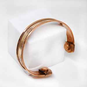 Handcrafted solid copper Handcrafted Pure Copper <b>Chakra</b> <b>Bracelet</b> – Healing Open Cuff Bangle - Product Image 3
