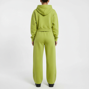 ชุดเสื้อสเวตเชิ้ตและกางเกงสเวตแพนท์แบบยูนิเซ็กซ์ ผ้าฝ้าย 100% เฟรนช์เทอร์รี่ ทรงโอเวอร์ไซส์ บ็อกซี่ฟิต สำหรับผู้ชายและผู้หญิง - Product Image 2